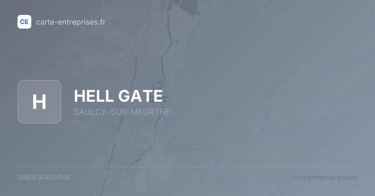HELL GATE — 904104148 — fiche entreprise