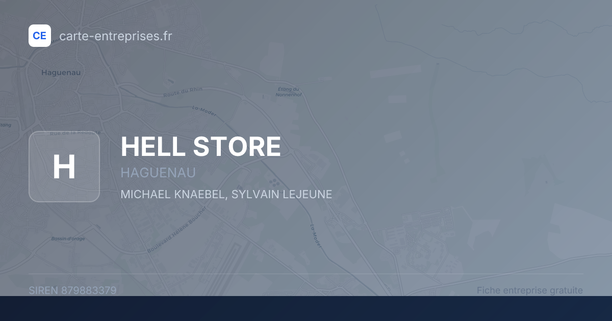 HELL STORE — 879883379 — fiche entreprise