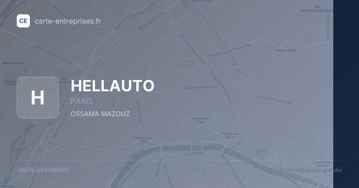 HELLAUTO — 849388905 — fiche entreprise