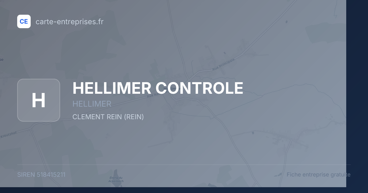 HELLIMER CONTROLE — 518415211 — fiche entreprise