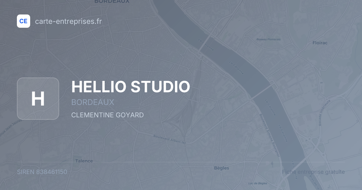 HELLIO STUDIO — 838461150 — fiche entreprise