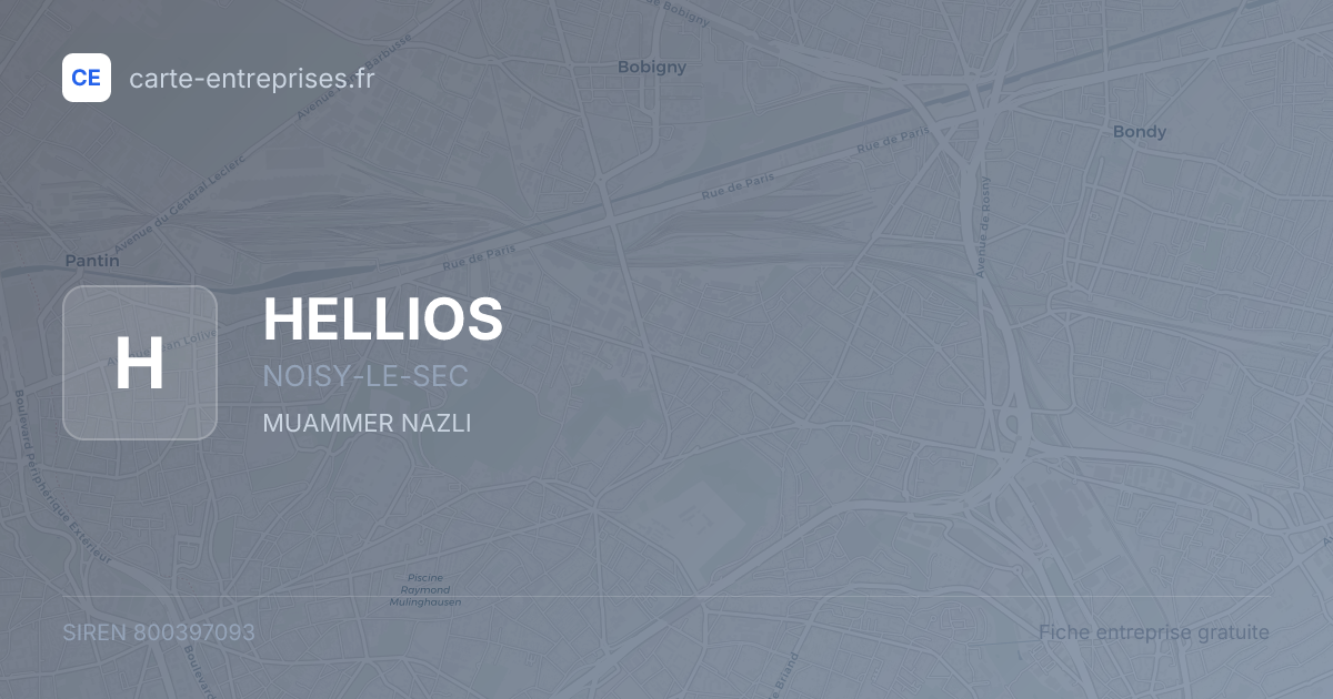 HELLIOS — 800397093 — fiche entreprise