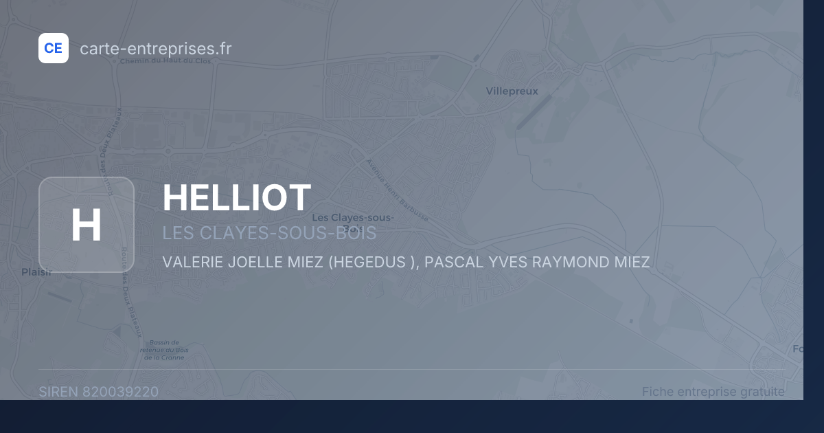 HELLIOT — 820039220 — fiche entreprise