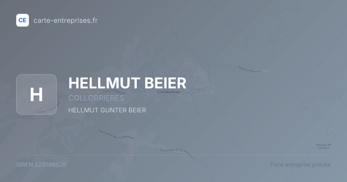 HELLMUT BEIER — 523586626 — fiche entreprise