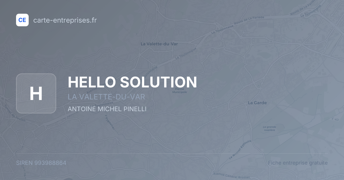 HELLO SOLUTION — 993988864 — fiche entreprise