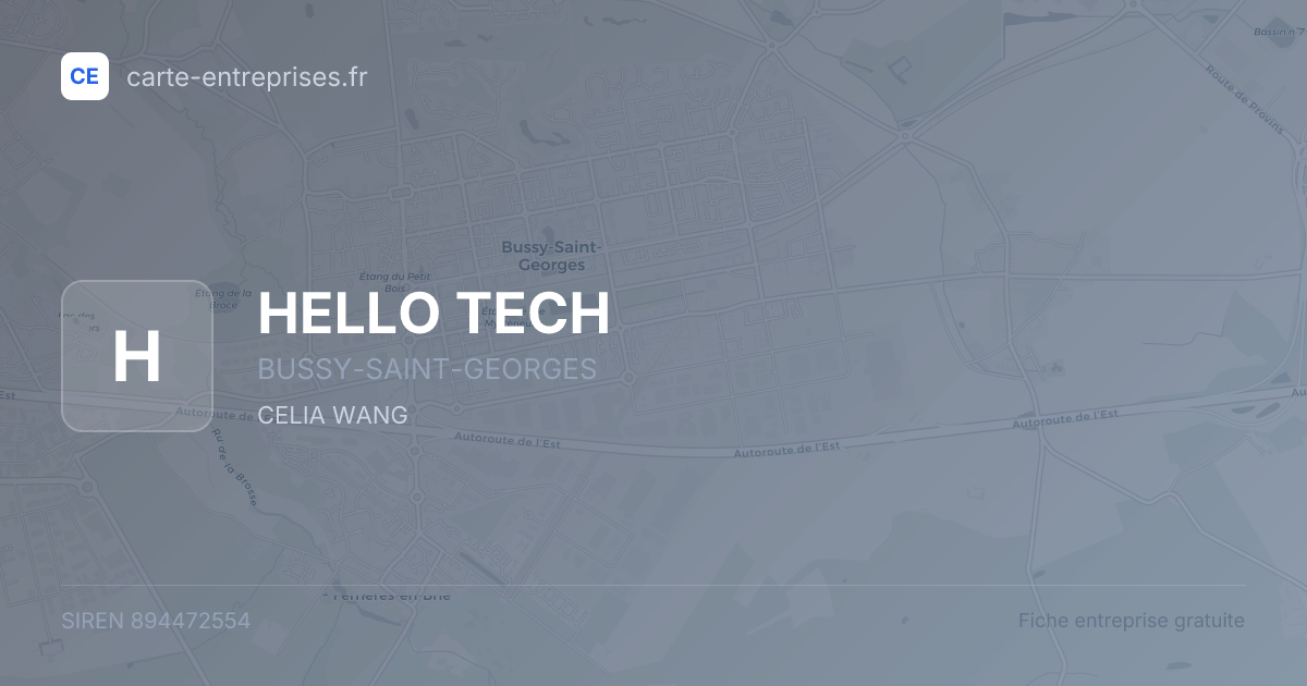 HELLO TECH — 894472554 — fiche entreprise