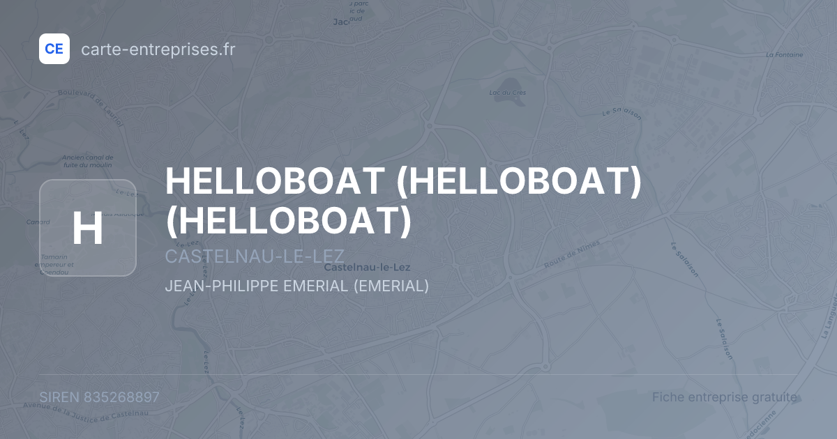HELLOBOAT (HELLOBOAT) (HELLOBOAT) — 835268897 — fiche entreprise