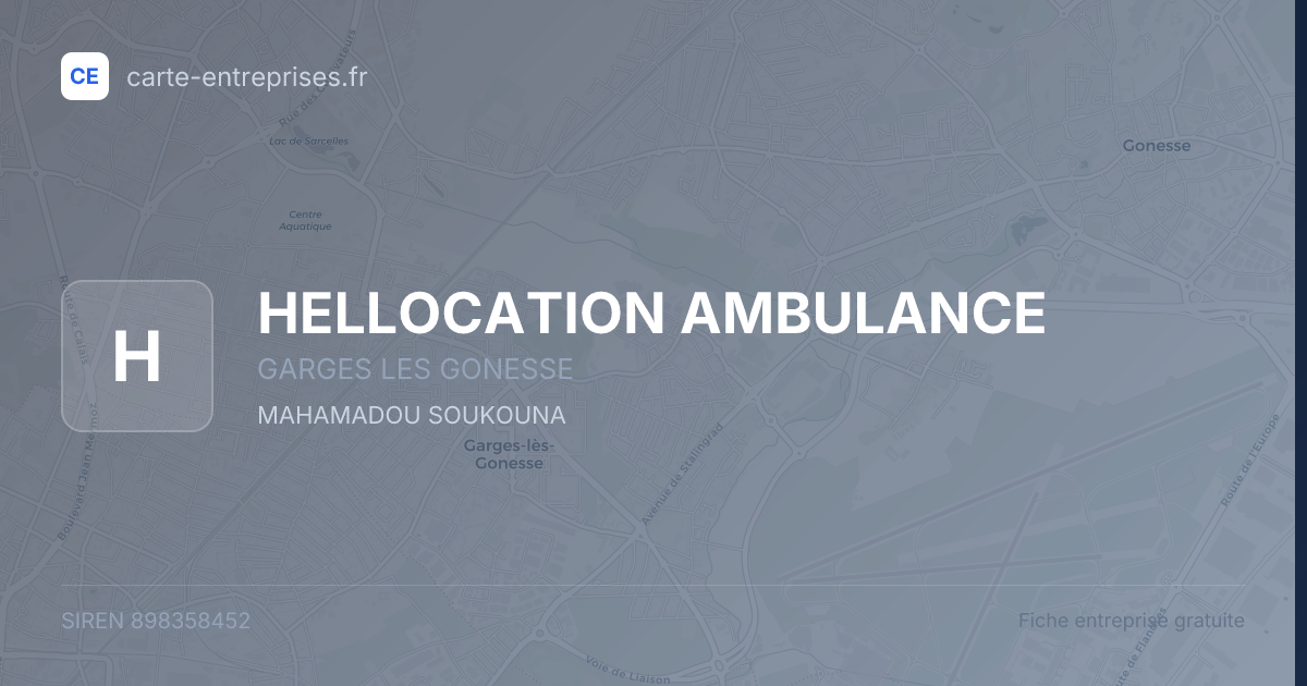 HELLOCATION AMBULANCE — 898358452 — fiche entreprise