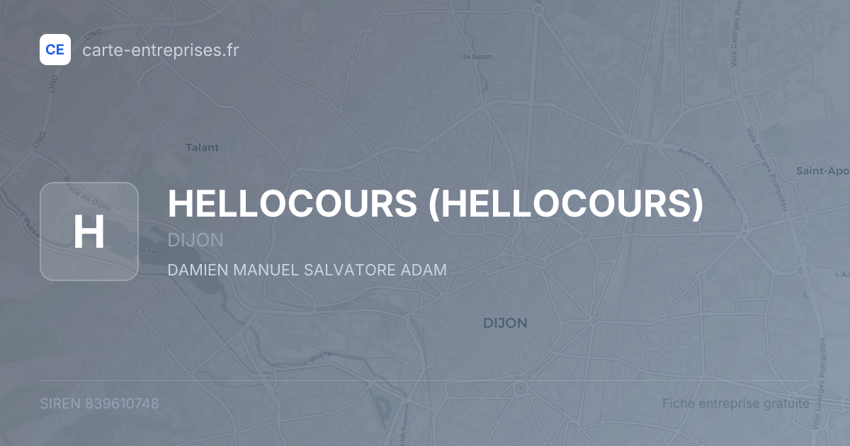 HELLOCOURS — 839610748 — fiche entreprise