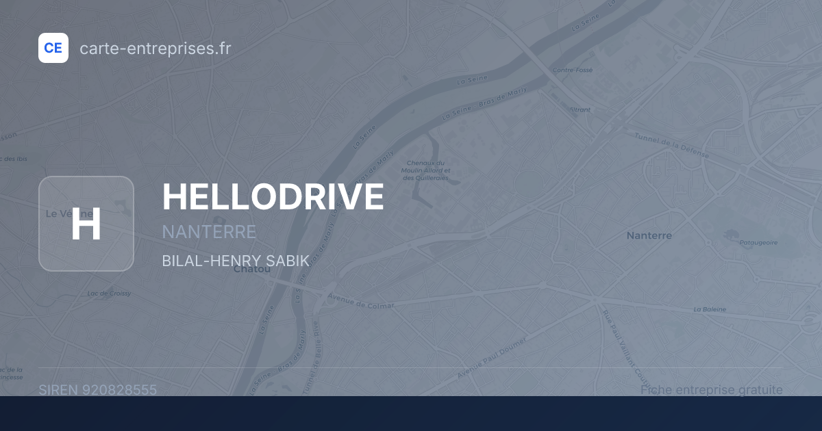 HELLODRIVE — 920828555 — fiche entreprise
