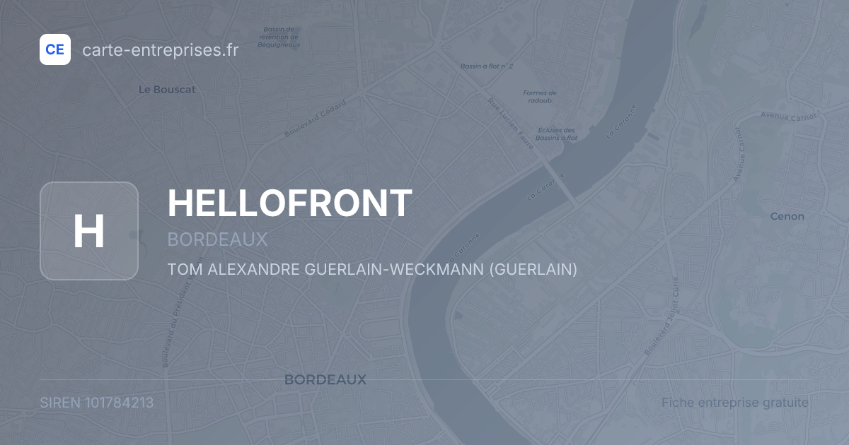 HELLOFRONT — 101784213 — fiche entreprise