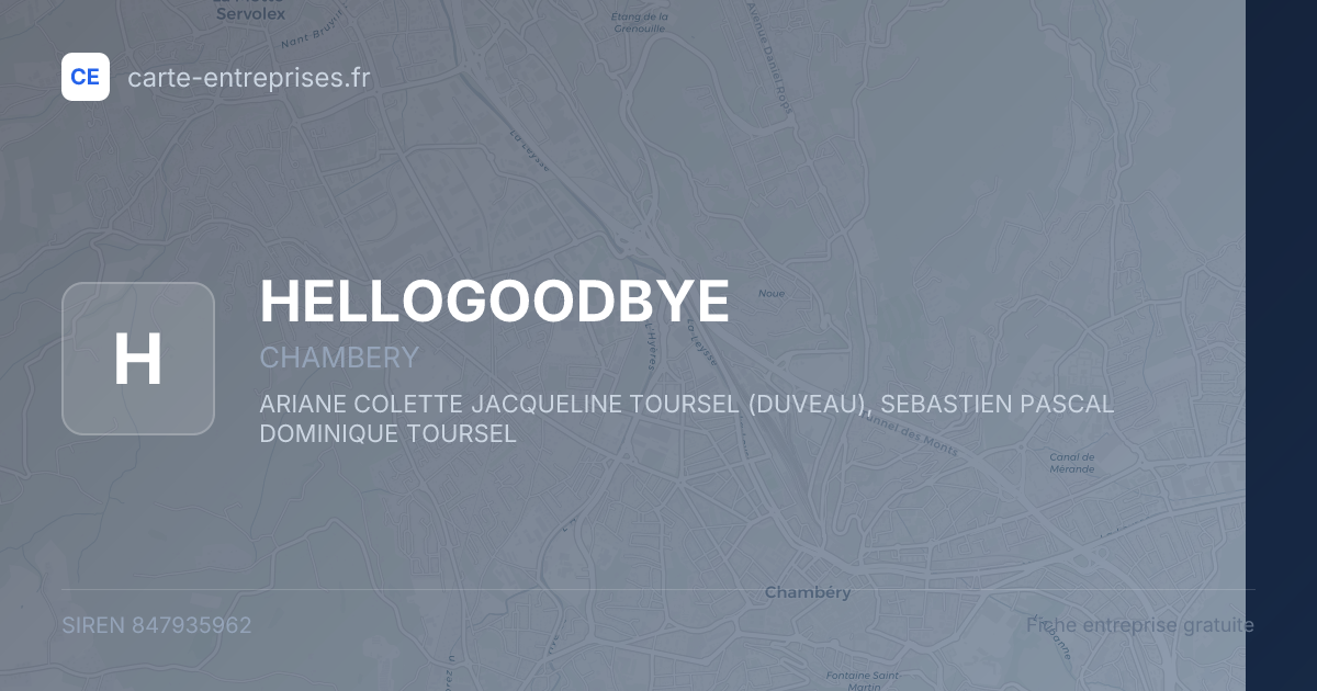 HELLOGOODBYE — 847935962 — fiche entreprise