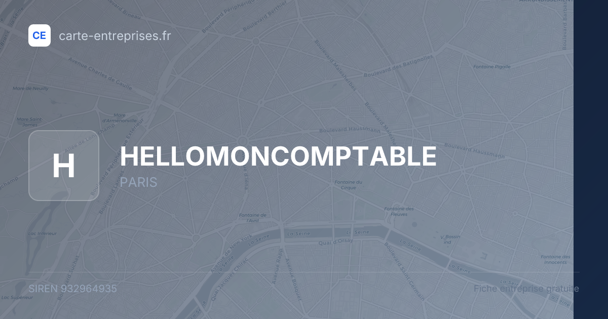 HELLOMONCOMPTABLE — 932964935 — fiche entreprise