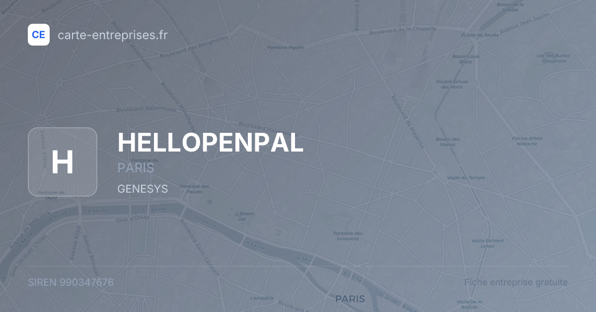 HELLOPENPAL — 990347676 — fiche entreprise