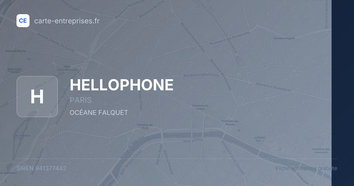 HELLOPHONE — 941377442 — fiche entreprise