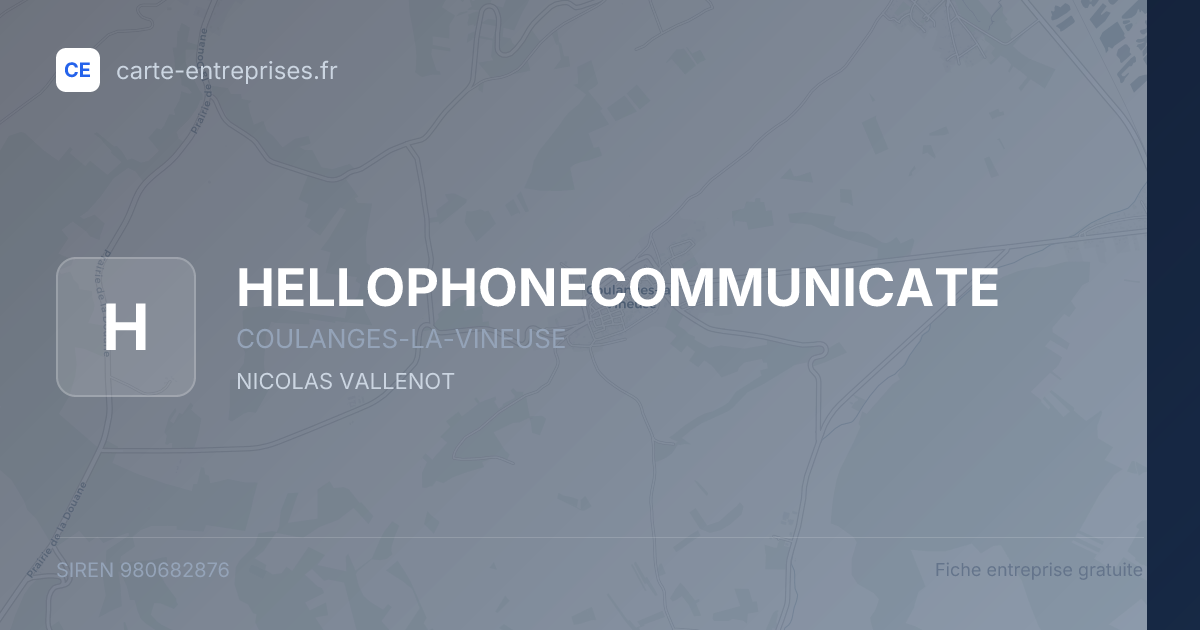 HELLOPHONECOMMUNICATE — 980682876 — fiche entreprise