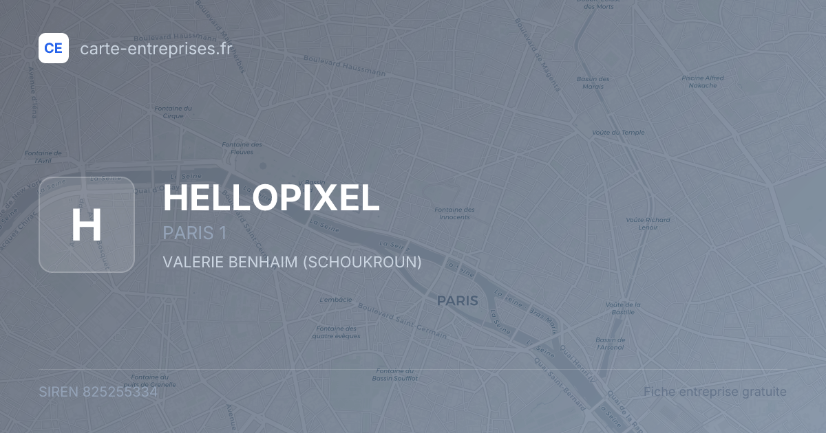HELLOPIXEL — 825255334 — fiche entreprise