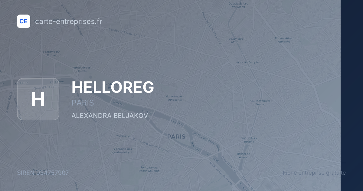 HELLOREG — 934757907 — fiche entreprise