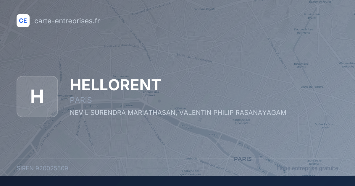 HELLORENT — 920025509 — fiche entreprise