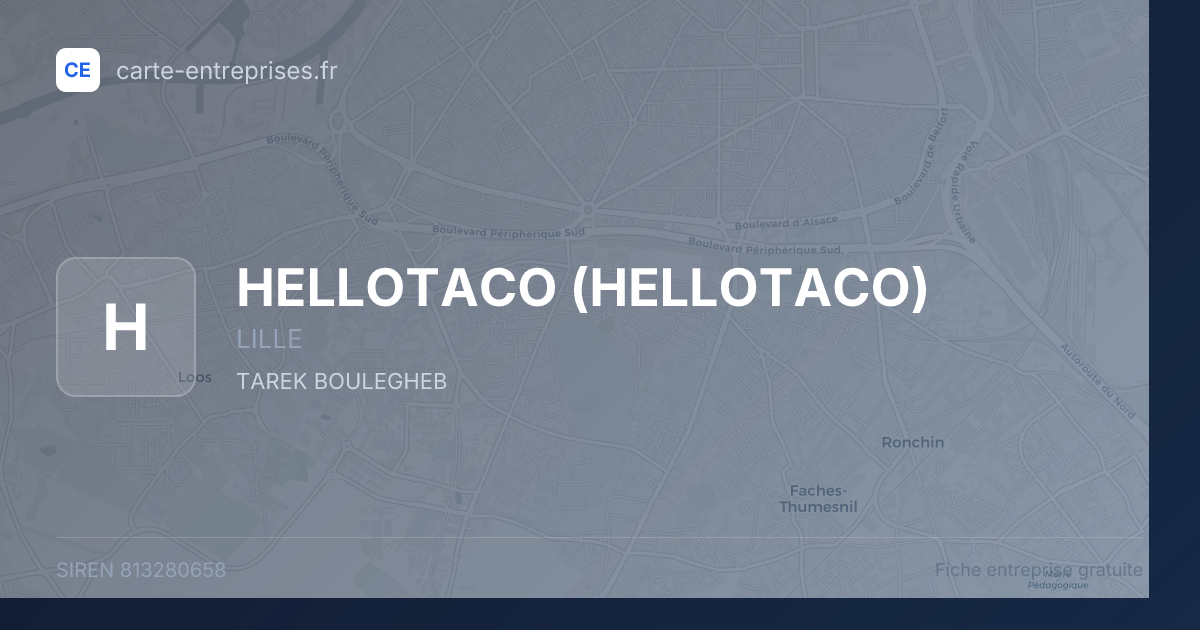 HELLOTACO — 813280658 — fiche entreprise