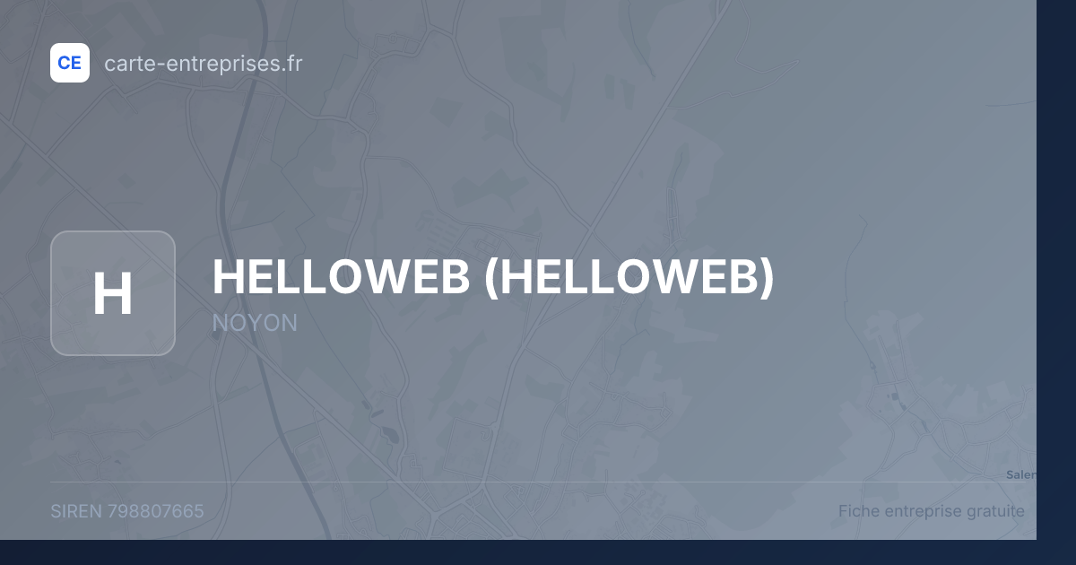 HELLOWEB — 798807665 — fiche entreprise