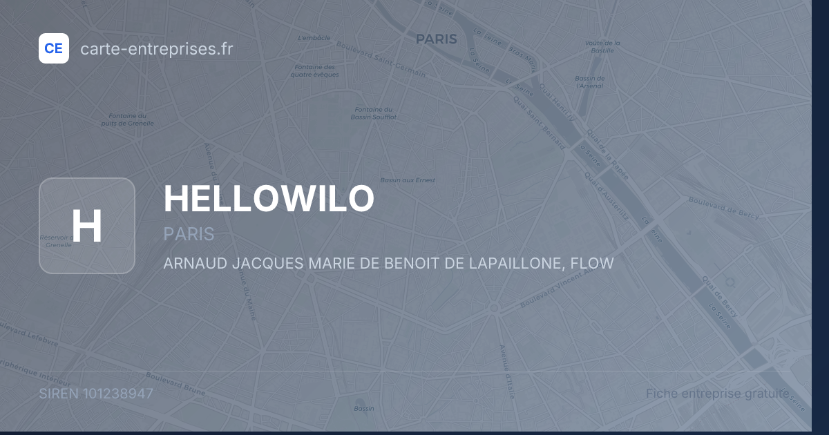 HELLOWILO — 101238947 — fiche entreprise