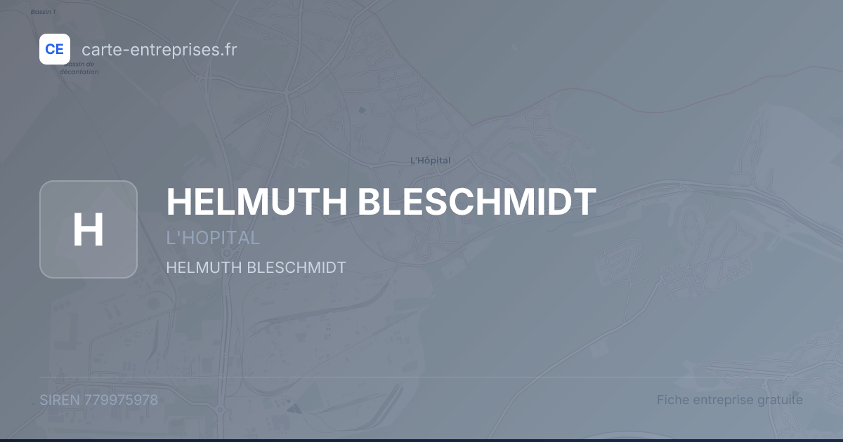 HELMUTH BLESCHMIDT — 779975978 — fiche entreprise