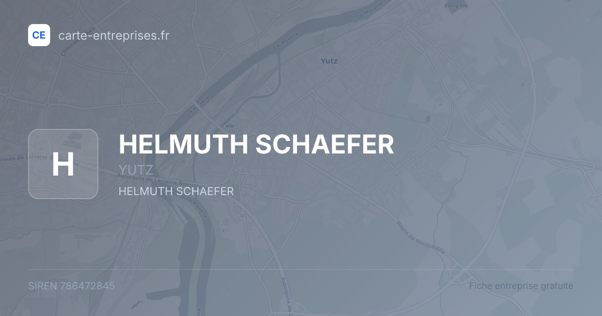 HELMUTH SCHAEFER — 786472845 — fiche entreprise