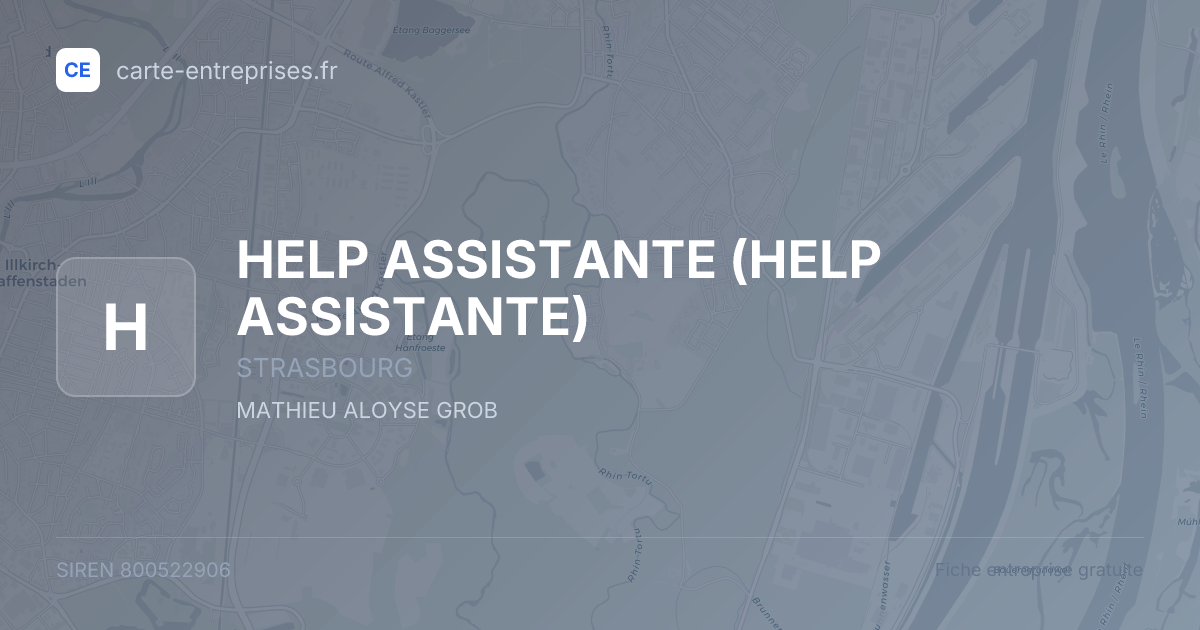 HELP ASSISTANTE — 800522906 — fiche entreprise