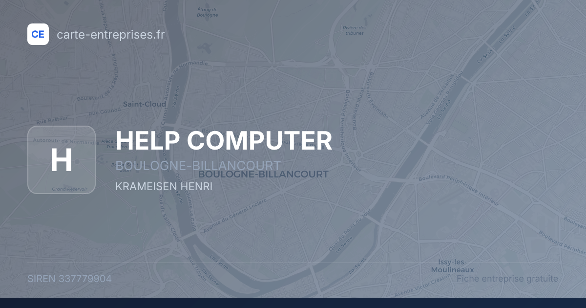 HELP COMPUTER — 337779904 — fiche entreprise