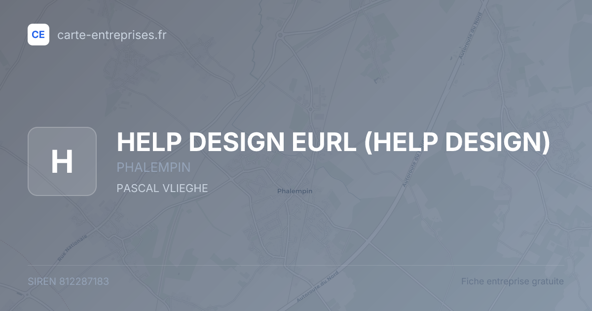 HELP DESIGN EURL (HELP DESIGN) — 812287183 — fiche entreprise