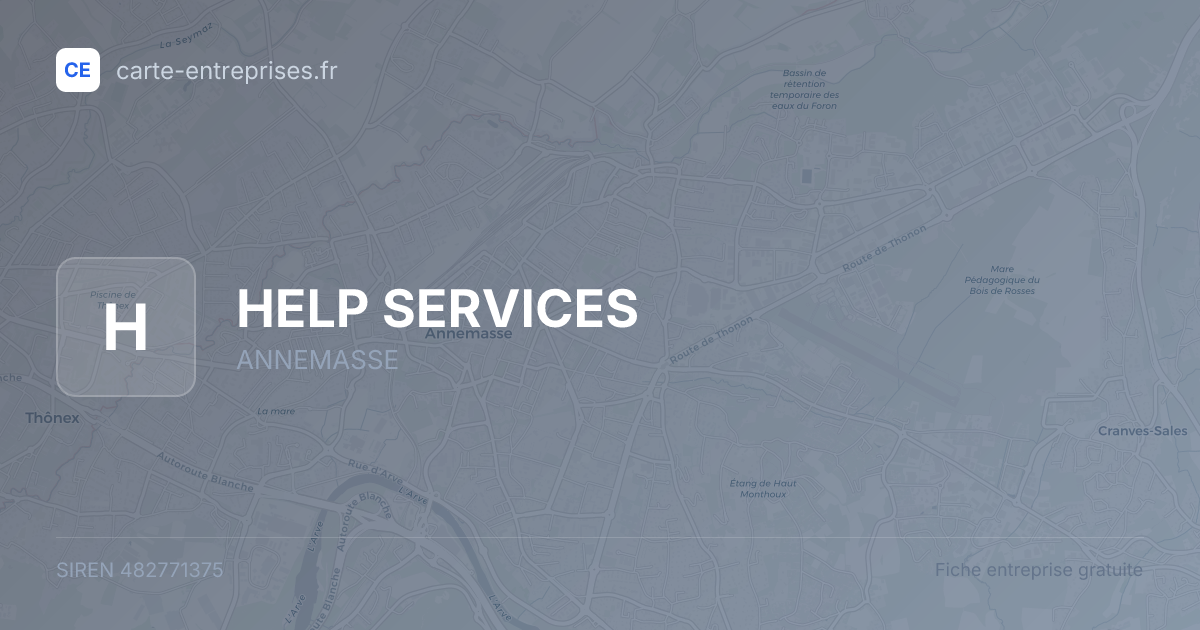 HELP SERVICES — 482771375 — fiche entreprise