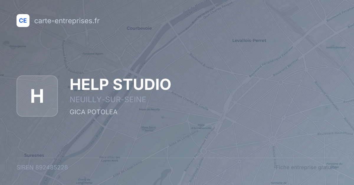 HELP STUDIO — 892485228 — fiche entreprise