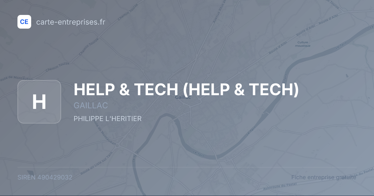 HELP & TECH — 490429032 — fiche entreprise