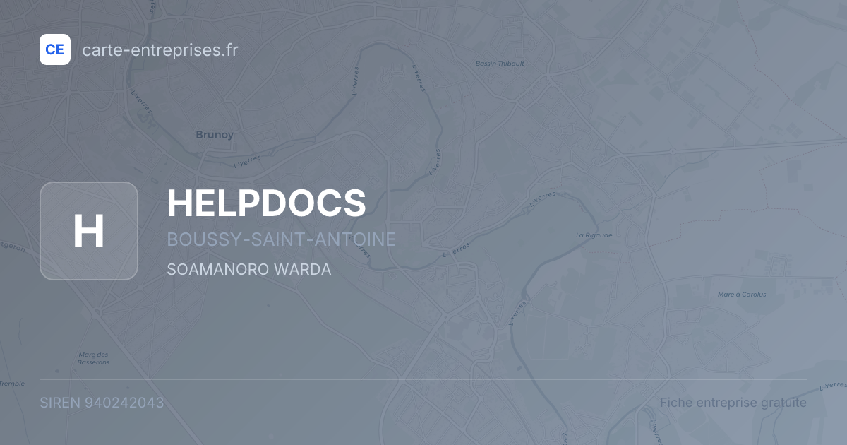 HELPDOCS — 940242043 — fiche entreprise