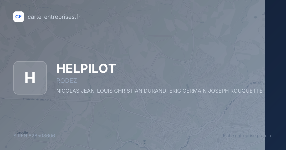 HELPILOT — 828508606 — fiche entreprise
