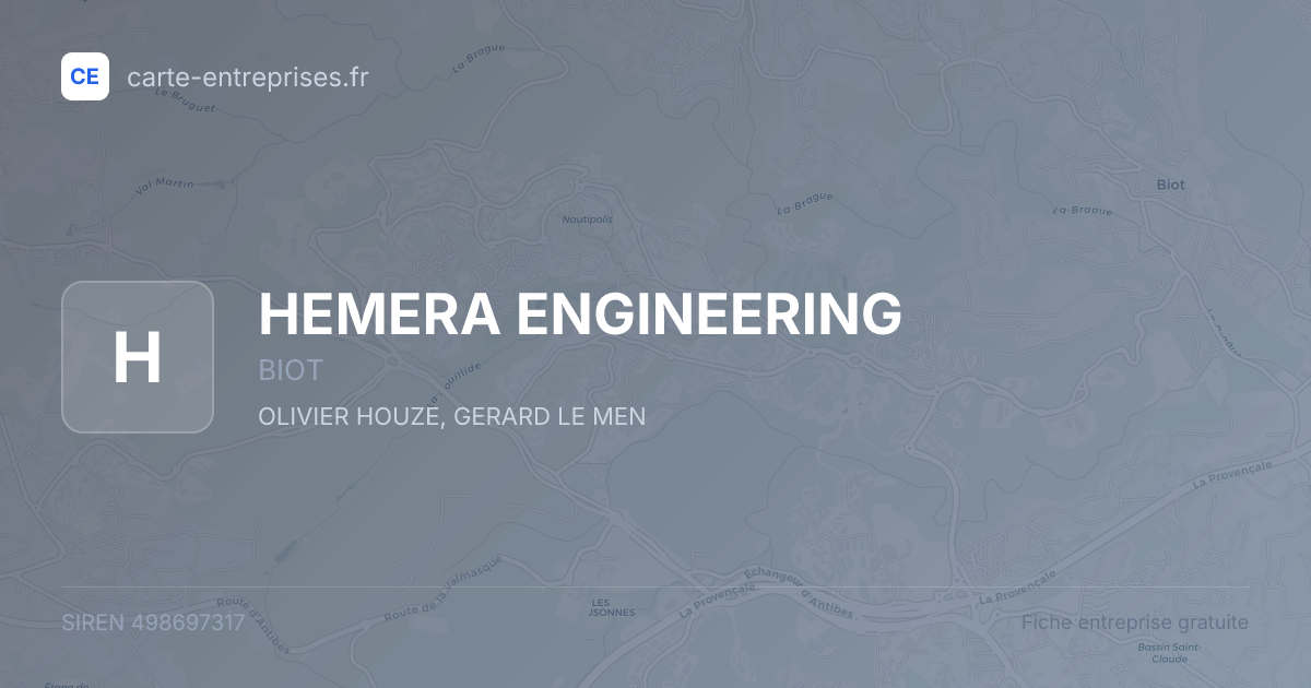 HEMERA ENGINEERING — 498697317 — fiche entreprise