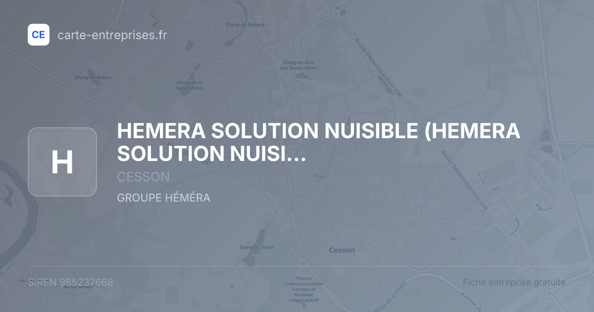 HEMERA SOLUTION NUISIBLE — 985237668 — fiche entreprise
