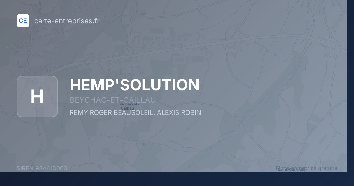 HEMP'SOLUTION — 934413063 — fiche entreprise