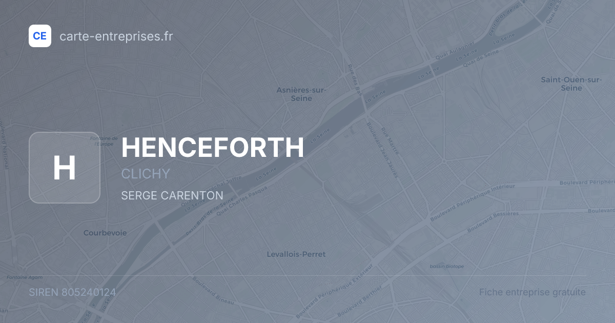 HENCEFORTH — 805240124 — fiche entreprise