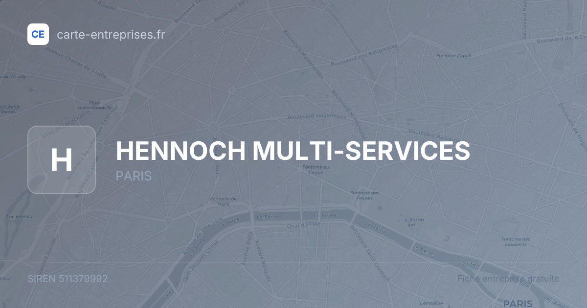 HENNOCH MULTI-SERVICES — 511379992 — fiche entreprise