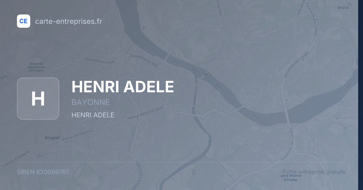 HENRI ADELE — 820099760 — fiche entreprise