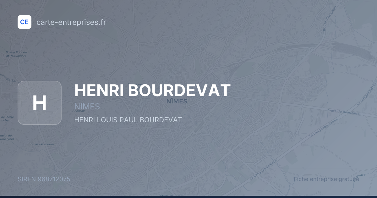 HENRI BOURDEVAT — 968712075 — fiche entreprise