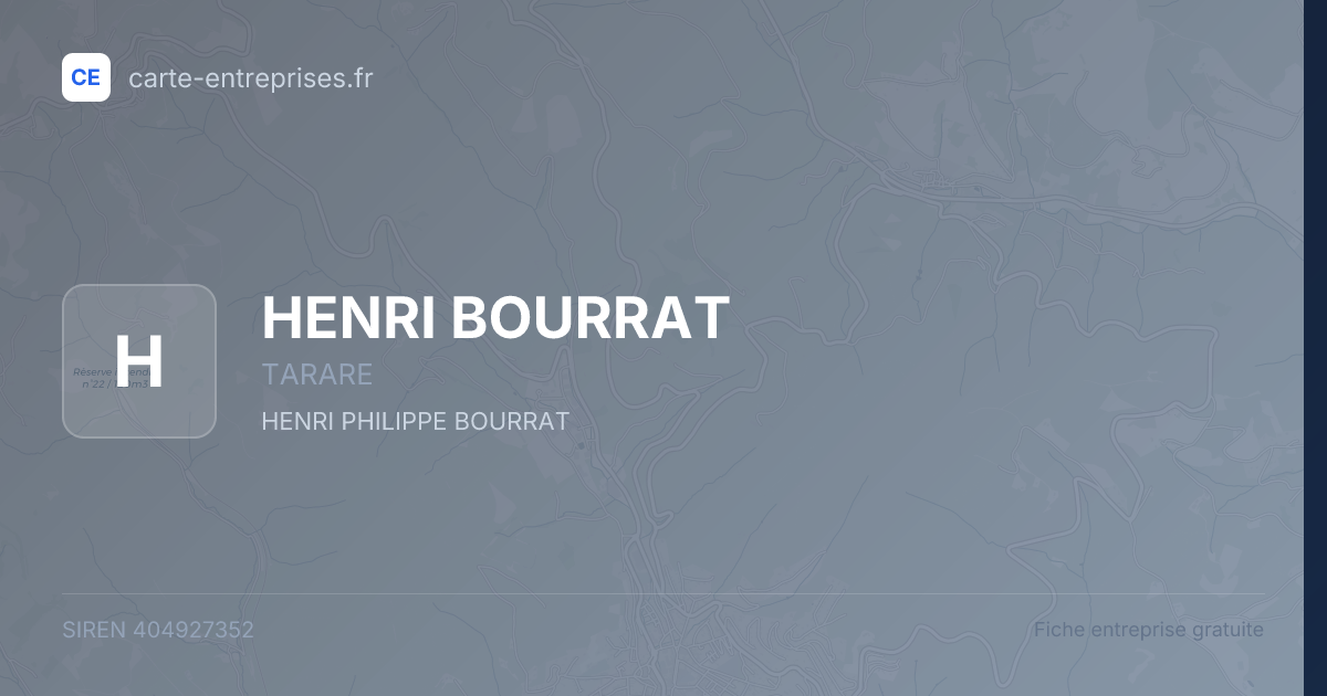 HENRI BOURRAT — 404927352 — fiche entreprise