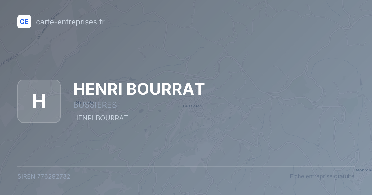 HENRI BOURRAT — 776292732 — fiche entreprise