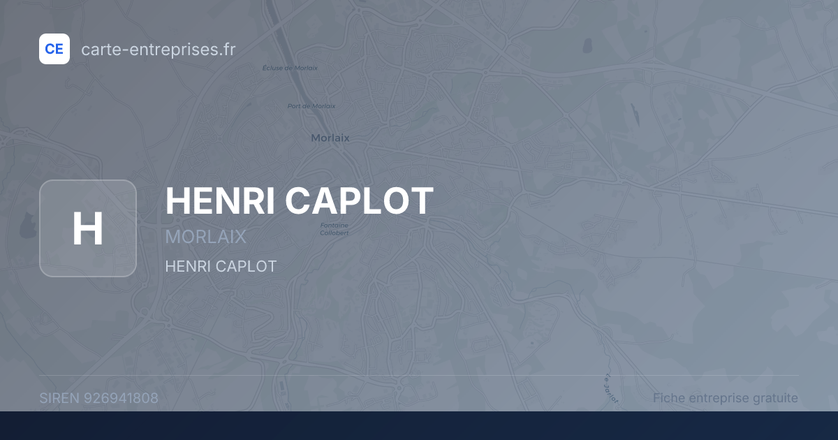 HENRI CAPLOT — 926941808 — fiche entreprise