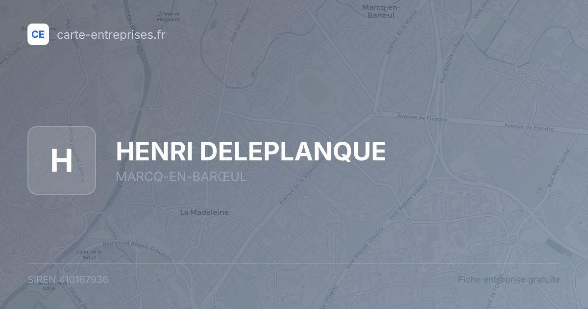 HENRI DELEPLANQUE — 410167936 — fiche entreprise