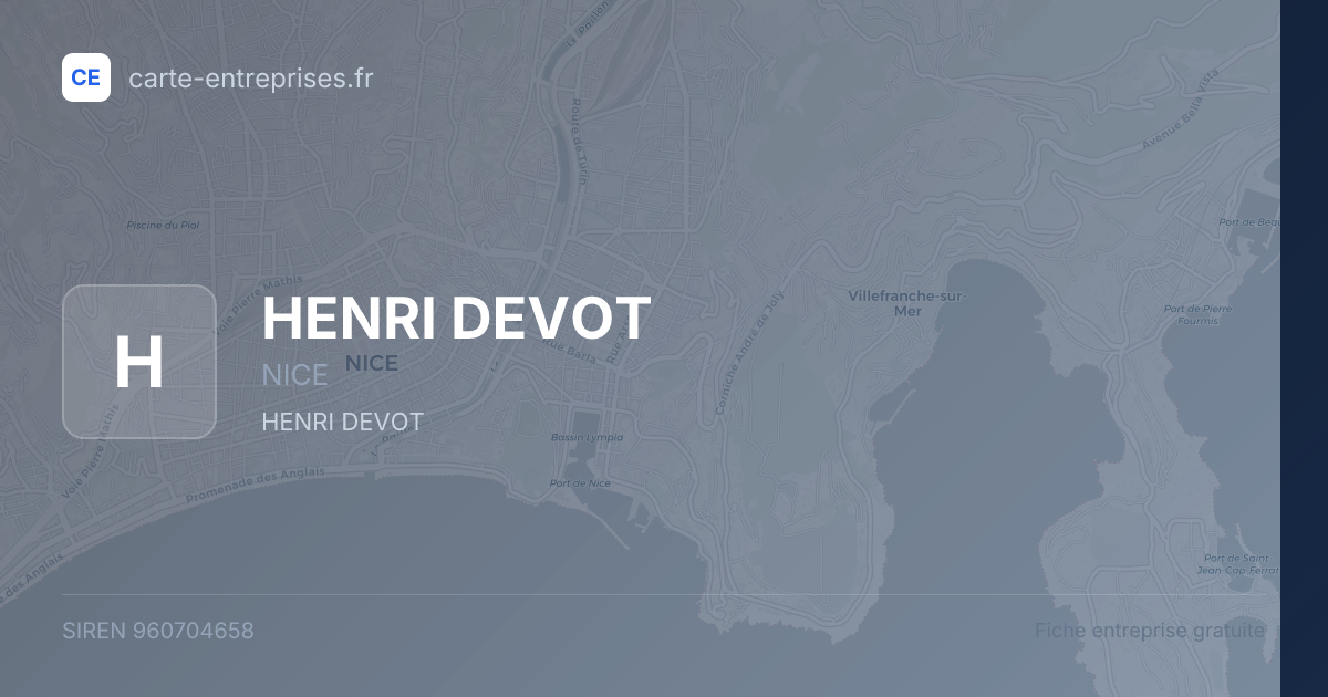 HENRI DEVOT — 960704658 — fiche entreprise