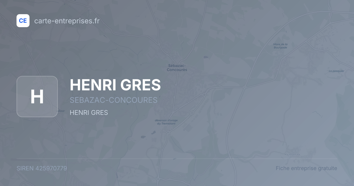 HENRI GRES — 425970779 — fiche entreprise