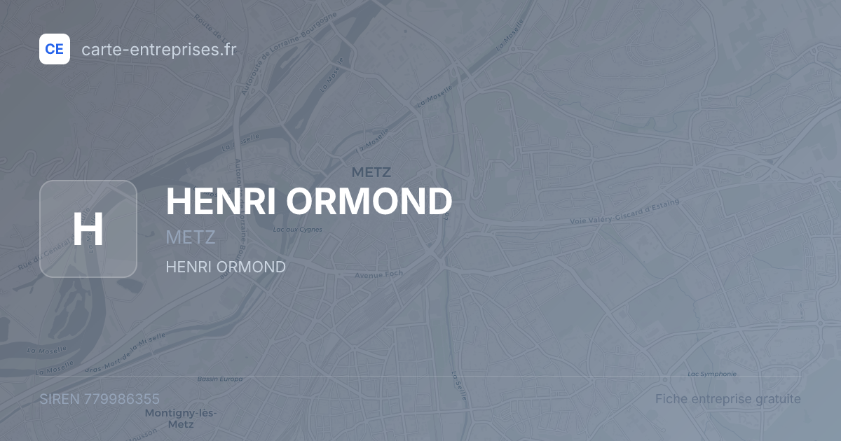 HENRI ORMOND — 779986355 — fiche entreprise
